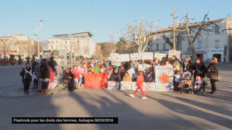 Flashmob pour les droits des femmes, Aubagne 08/03/2016