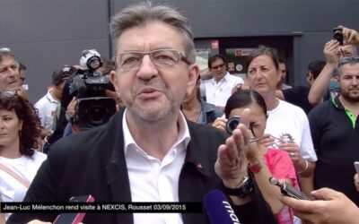 Jean-Luc Mélenchon rend visite à NEXCIS, Rousset 03/09/2015